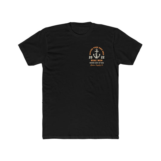 Real Men Lost at Sea - Men's Cotton Crew Tee