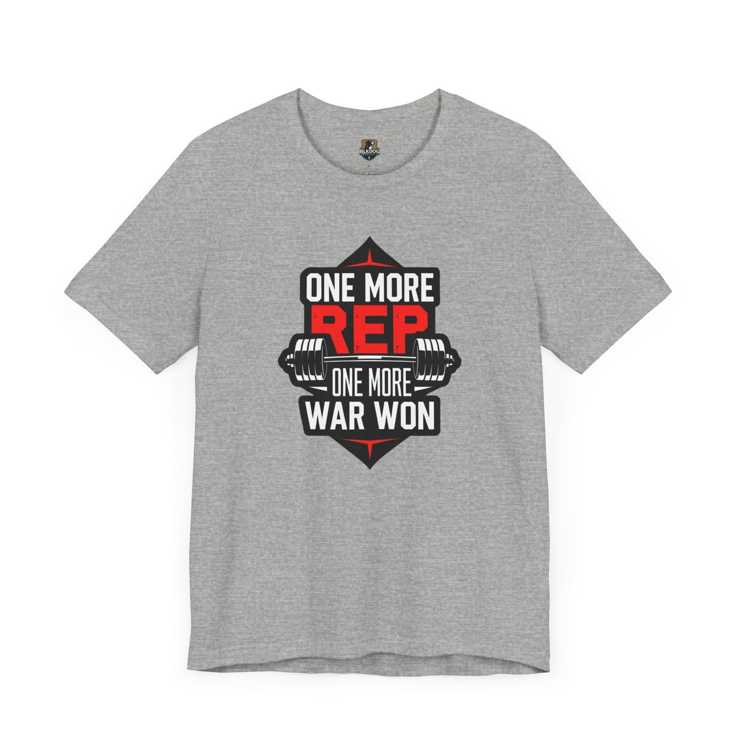 Motivational Fitness Tee - "One More Rep, One More War Won" Unisex Jersey Short Sleeve T-Shirt, Workout Shirt, Gym Apparel, Gift for [...]