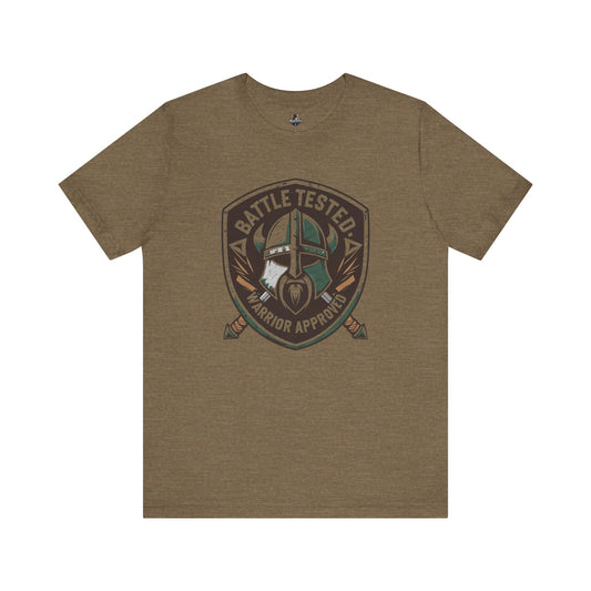 Battle Tested Warrior Apparel Unisex Tee, Motivational T-Shirt, Gift for Warriors, Strength and Resilience Shirt, Gifts for Men and Women