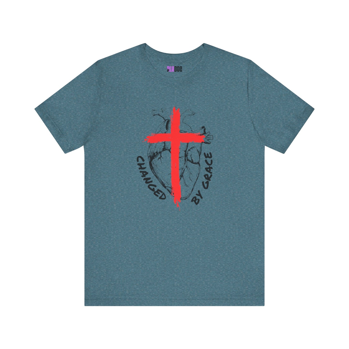 Christian Unisex Tee, Grace and Cross Shirt, Religious T-Shirt, Inspirational Top, Faith Apparel, Christian Clothing