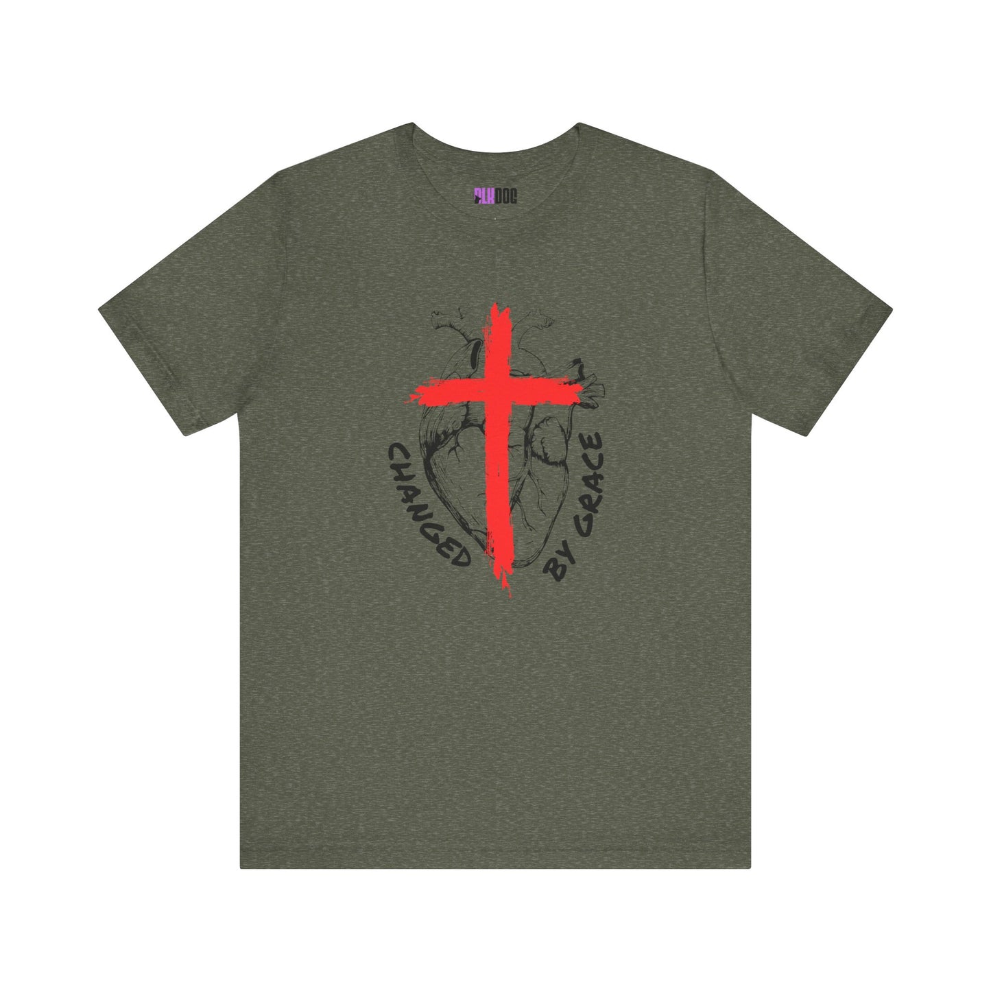 Christian Unisex Tee, Grace and Cross Shirt, Religious T-Shirt, Inspirational Top, Faith Apparel, Christian Clothing
