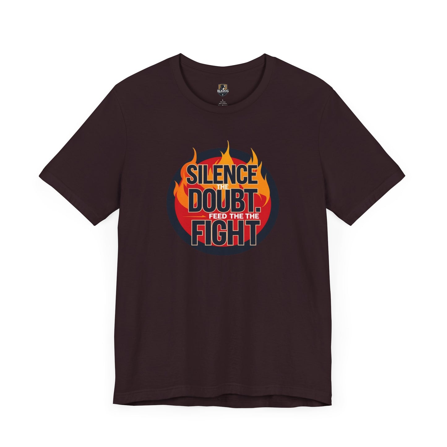 Empowering Message Tee - Silence Doubt, Feed the Fight, Motivational T-Shirt, Perfect for Fitness, Gifts for Athletes, Inspirational [...]