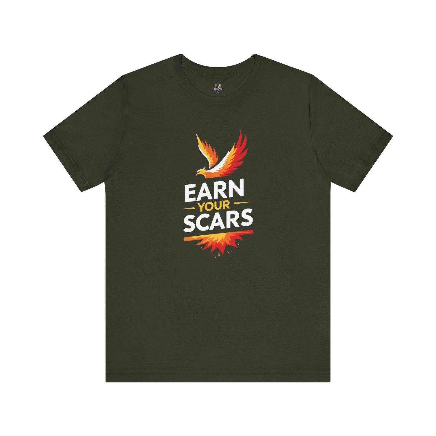 Empowering Graphic Tee: Earn Your Scars, Unisex T-Shirt, Motivational Shirt, Gifts for Athletes, Fitness Apparel, Casual Wear, [...]