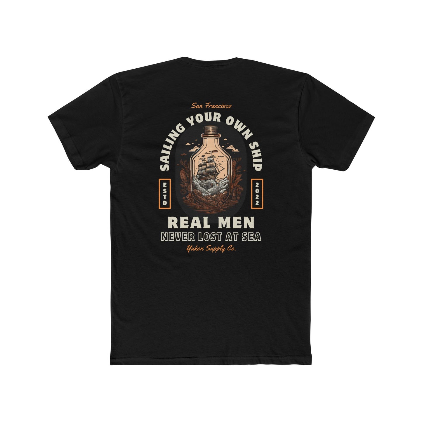 Real Men Lost at Sea - Men's Cotton Crew Tee