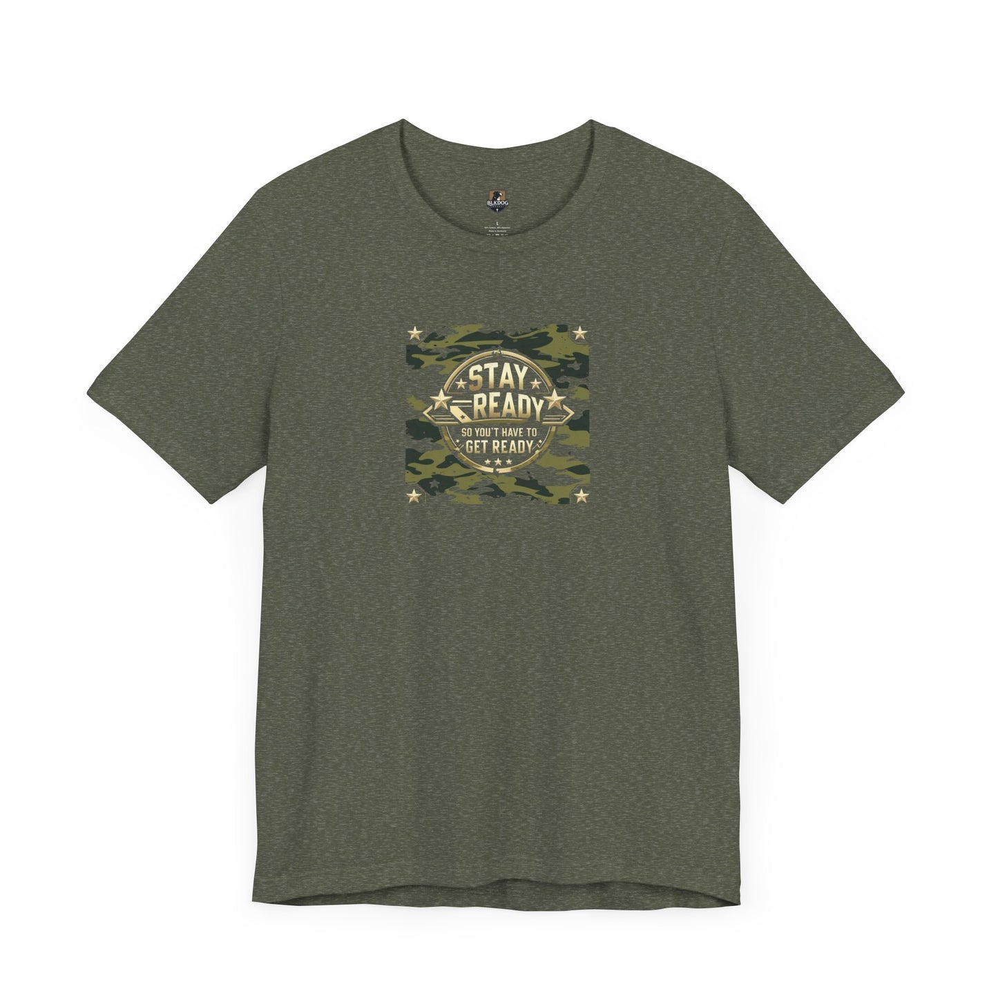 Camo Stay Ready Tee, Casual Unisex T-Shirt for Everyday Wear, Gift for Friends, Outdoor Adventures, Military Style Shirt