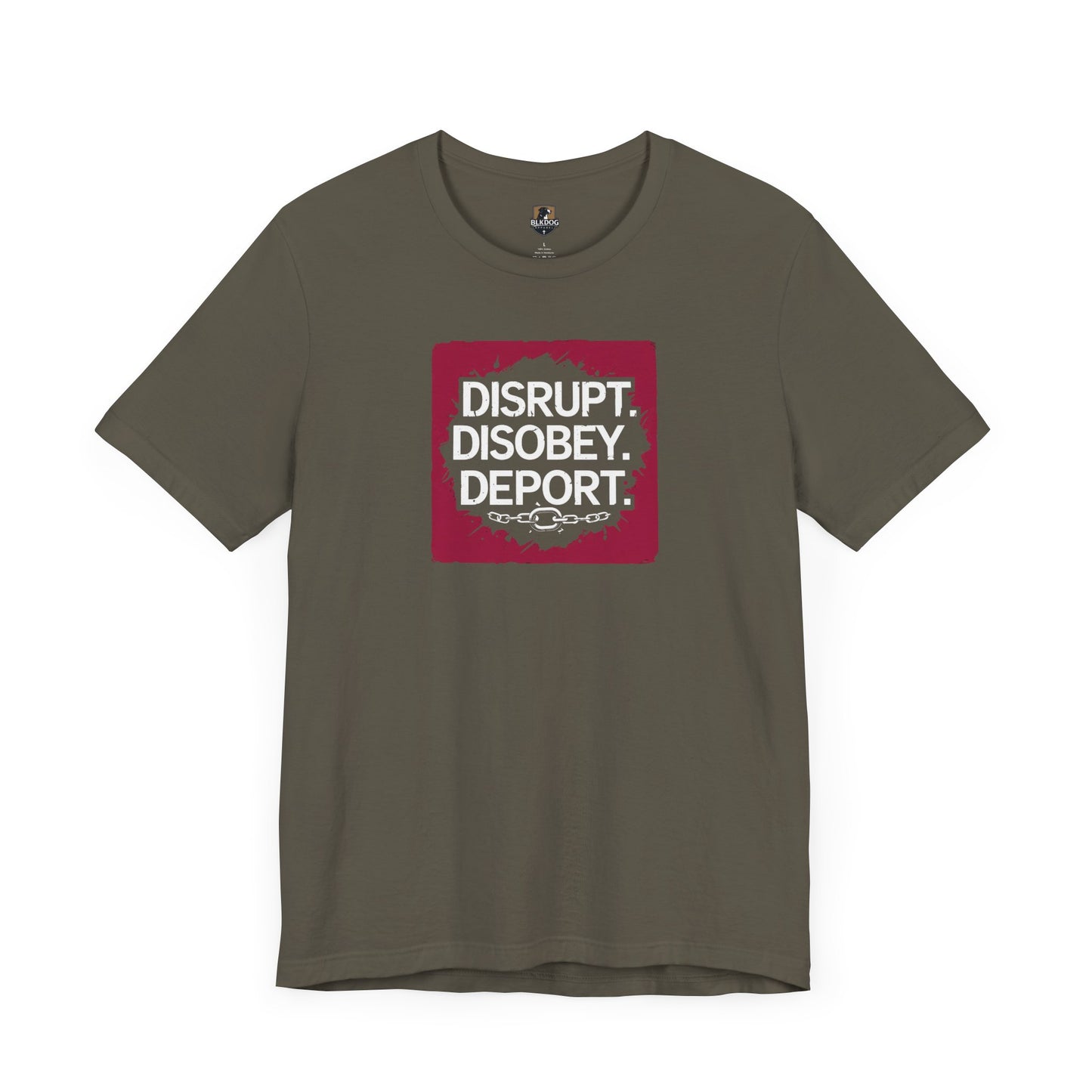 Design Your Stand: Unisex Jersey Tee - Disrupt, Disobey, Deport - Statement T-Shirt, Casual Wear, Activism Shirt, Gift for Advocates, [...]