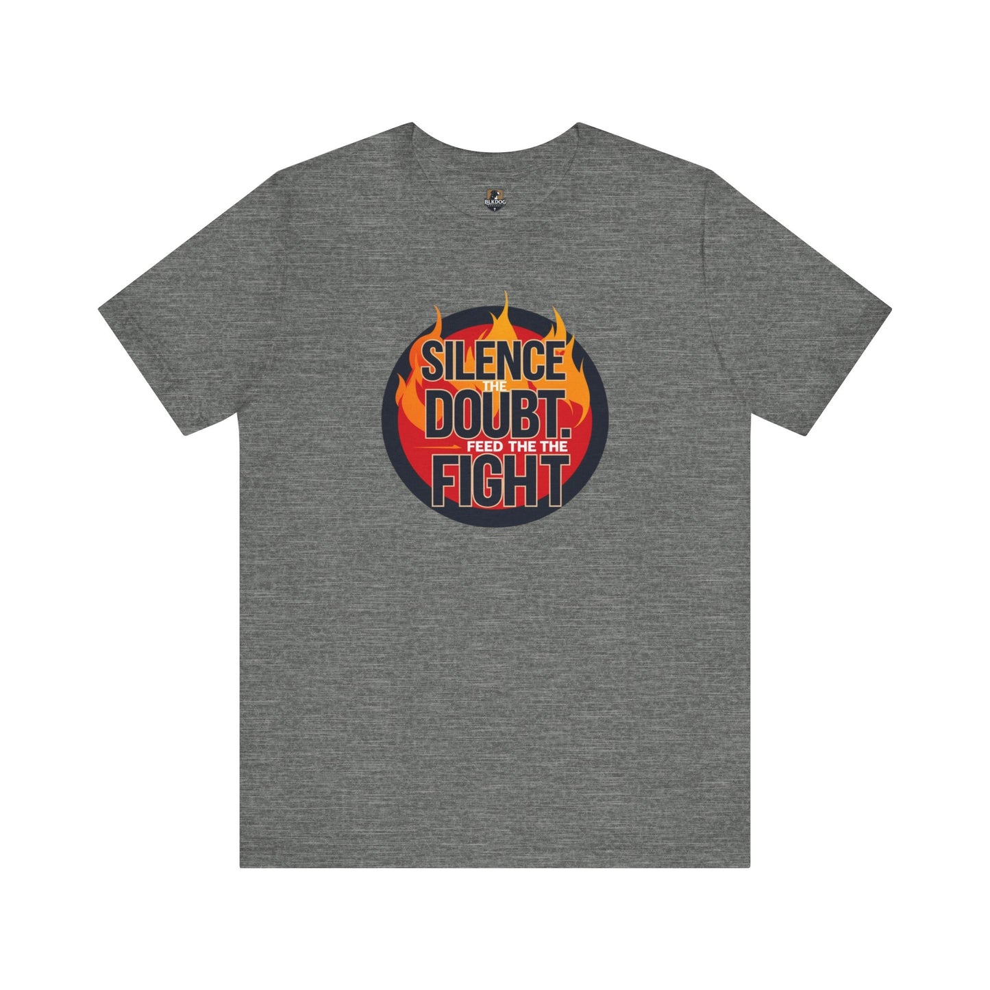 Empowering Message Tee - Silence Doubt, Feed the Fight, Motivational T-Shirt, Perfect for Fitness, Gifts for Athletes, Inspirational [...]