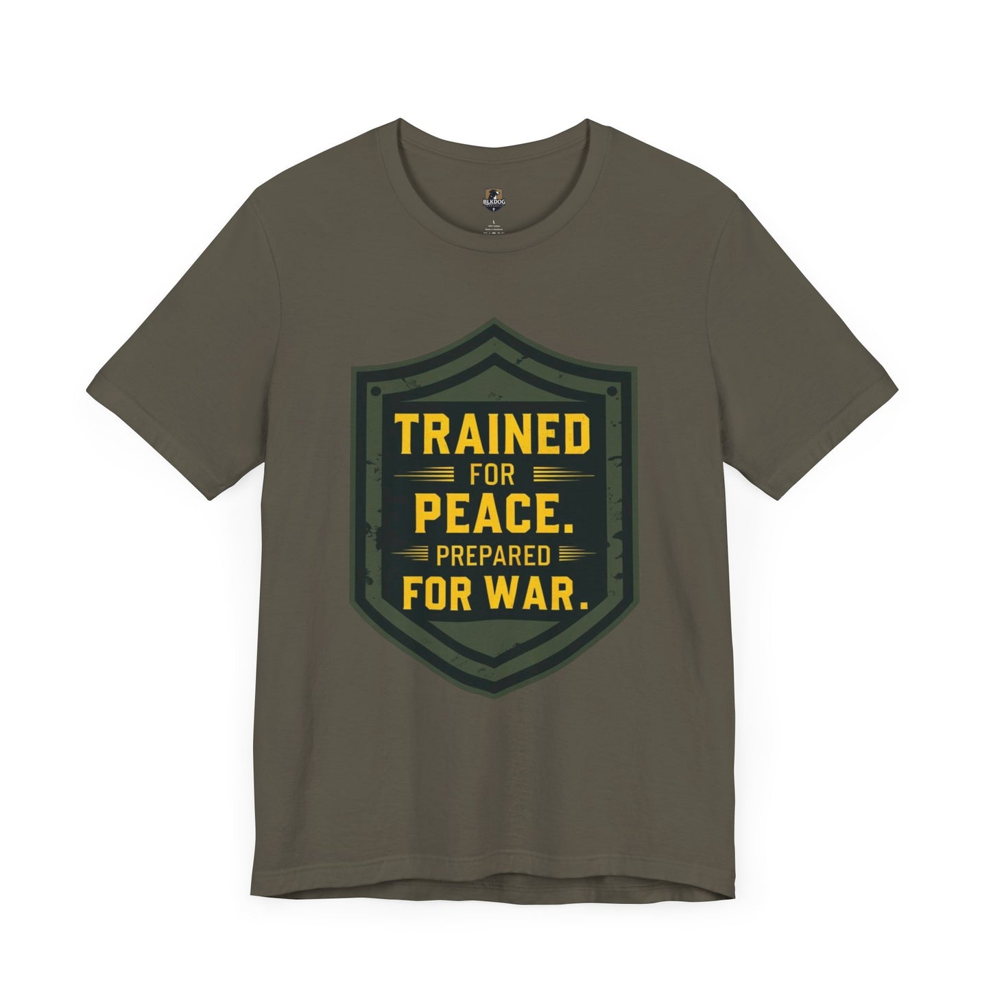 Trained for Peace...Ready for War - Warrior Tee:  Casual Wear, Military Inspired, Gift for Veterans, Holiday Apparel, Statement Shirt