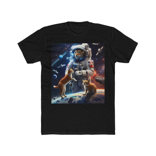 Cats in Space - Men's Cotton Crew Tee