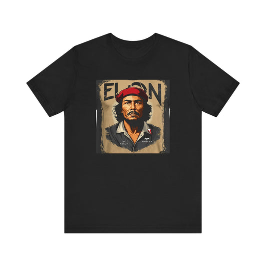 Graphic Tee, Elon Musk Che Guevara Shirt, Unisex Short Sleeve Top, Unique T-Shirt, Space Lover Gift