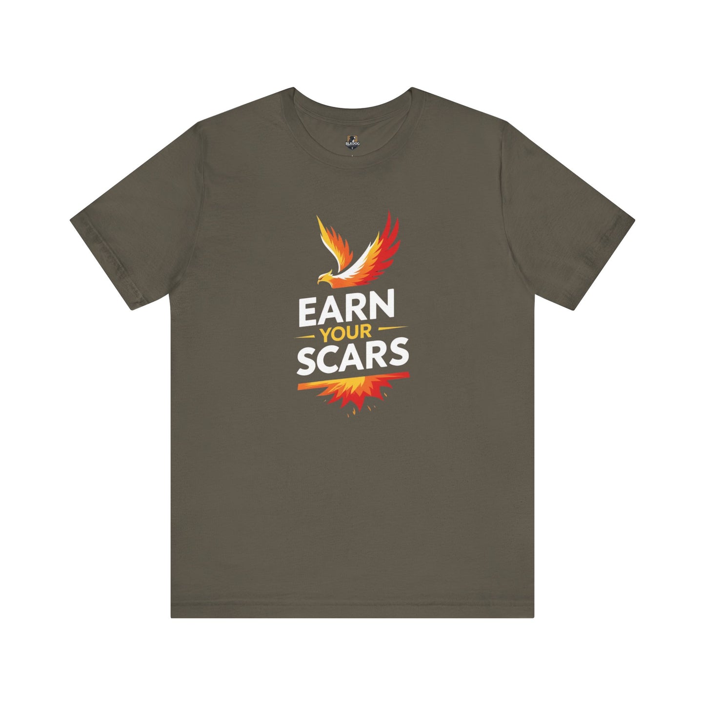 Empowering Graphic Tee: Earn Your Scars, Unisex T-Shirt, Motivational Shirt, Gifts for Athletes, Fitness Apparel, Casual Wear, [...]