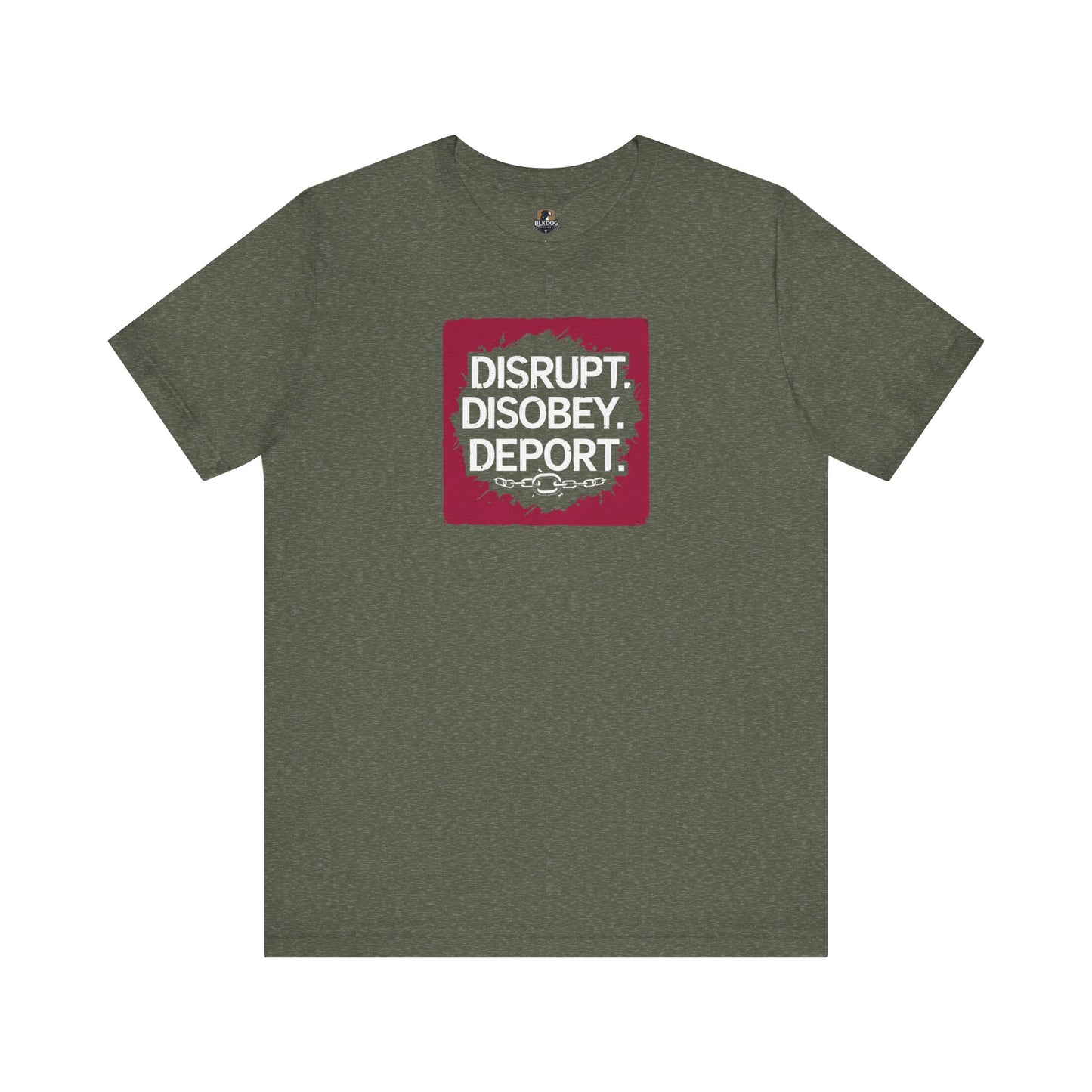 Design Your Stand: Unisex Jersey Tee - Disrupt, Disobey, Deport - Statement T-Shirt, Casual Wear, Activism Shirt, Gift for Advocates, [...]