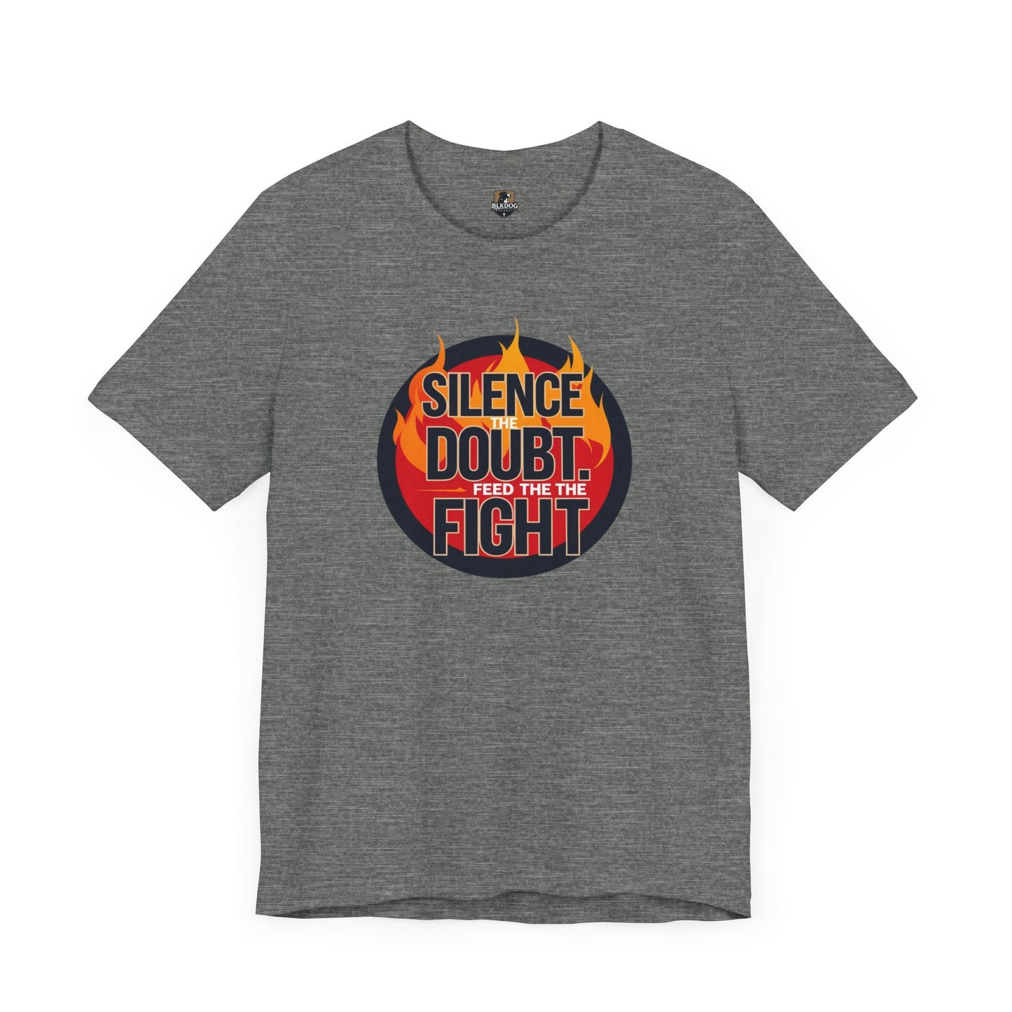 Empowering Message Tee - Silence Doubt, Feed the Fight, Motivational T-Shirt, Perfect for Fitness, Gifts for Athletes, Inspirational [...]