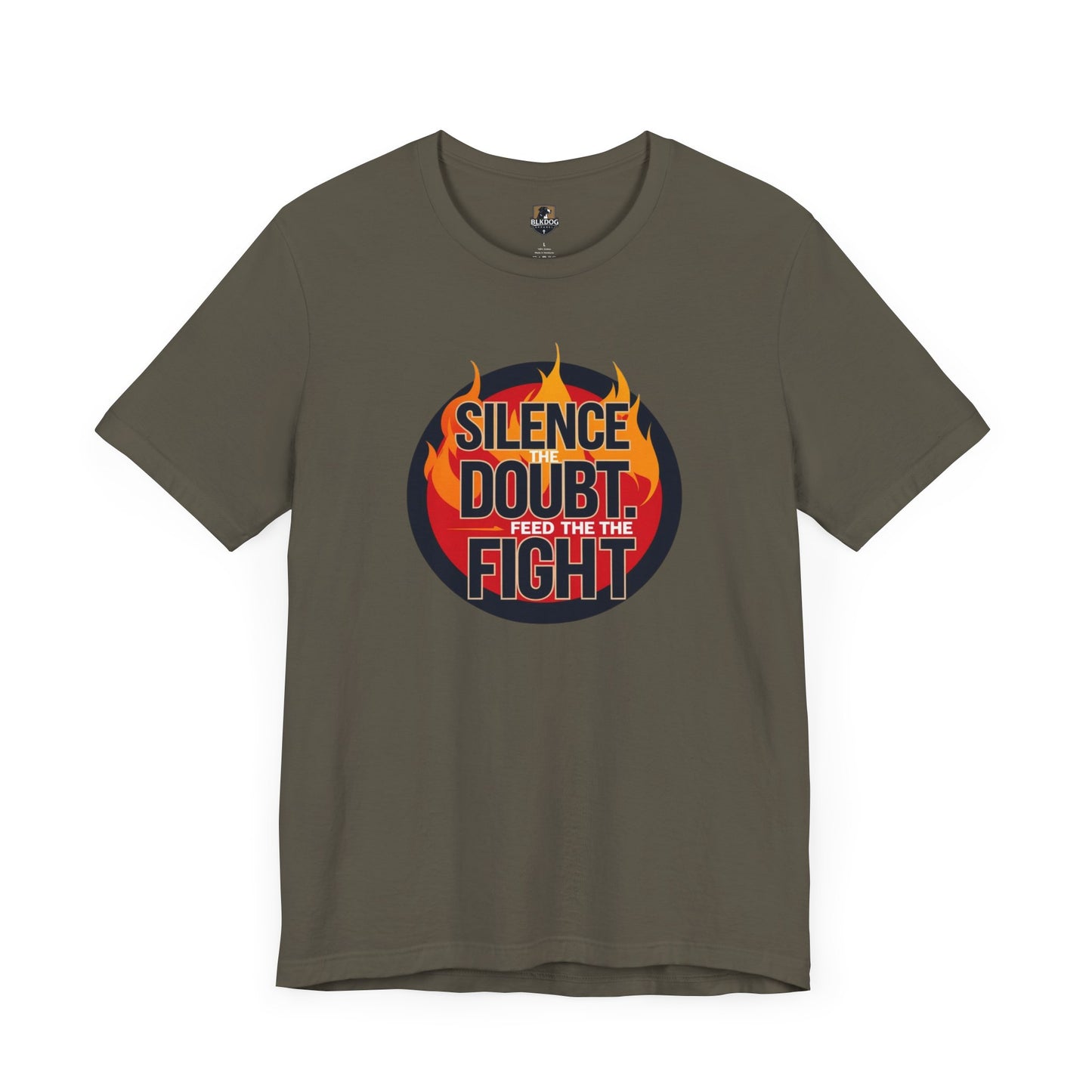 Empowering Message Tee - Silence Doubt, Feed the Fight, Motivational T-Shirt, Perfect for Fitness, Gifts for Athletes, Inspirational [...]