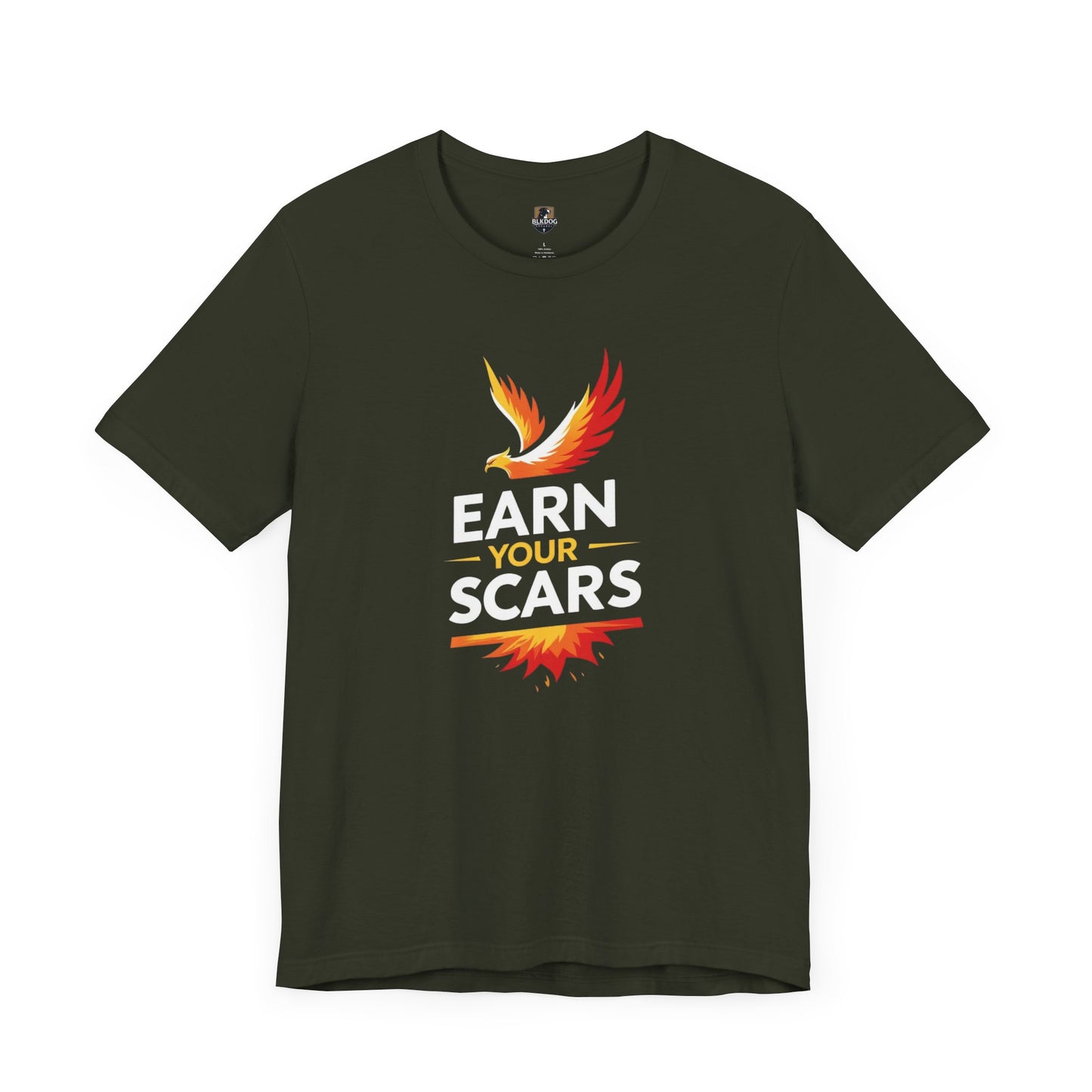 Empowering Graphic Tee: Earn Your Scars, Unisex T-Shirt, Motivational Shirt, Gifts for Athletes, Fitness Apparel, Casual Wear, [...]