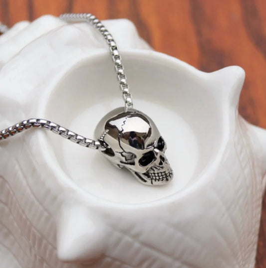 Retro Punk Skull Pendant Necklace for Boys Fashion Personalized Punk Jewelry Gift