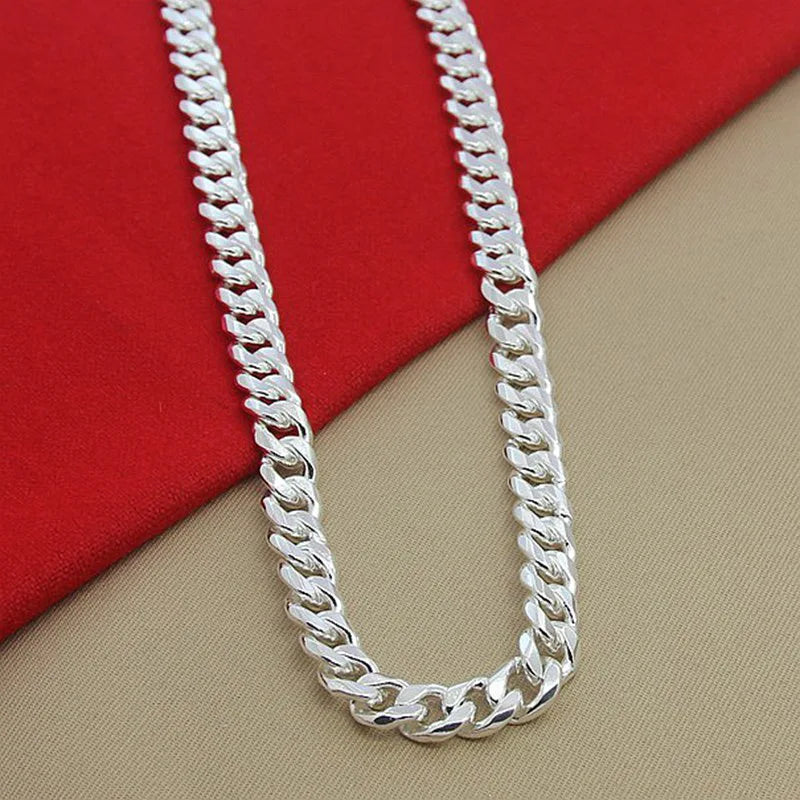 Aravant 10MM Men Necklace Chain 925 Silver Necklaces Fashion Jewelry Accessories