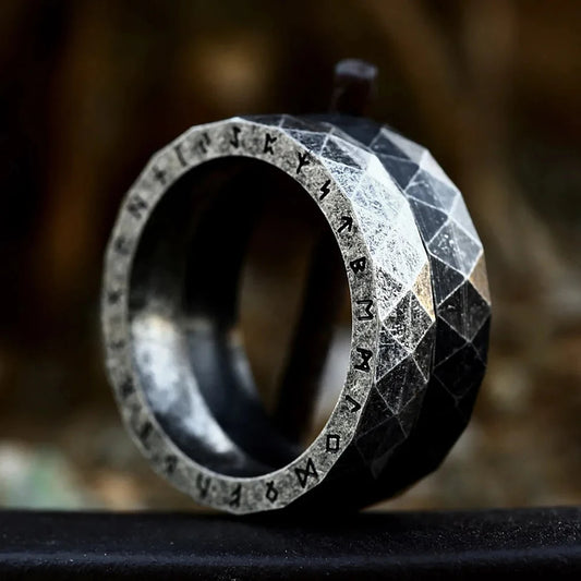 Nordic Retro Viking Rune Ring For Men Stainless Steel Viking Amulet Ring Simple Small Size Fashion Jewelry Gifts Dropshipping