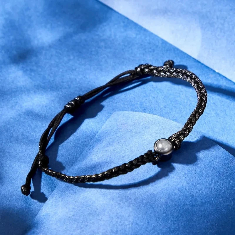 Wholesale Men's Projection Bracelets Stainless Steel Custom Projection Bracelets Woven Photo Bracelets Commemorative Gifts